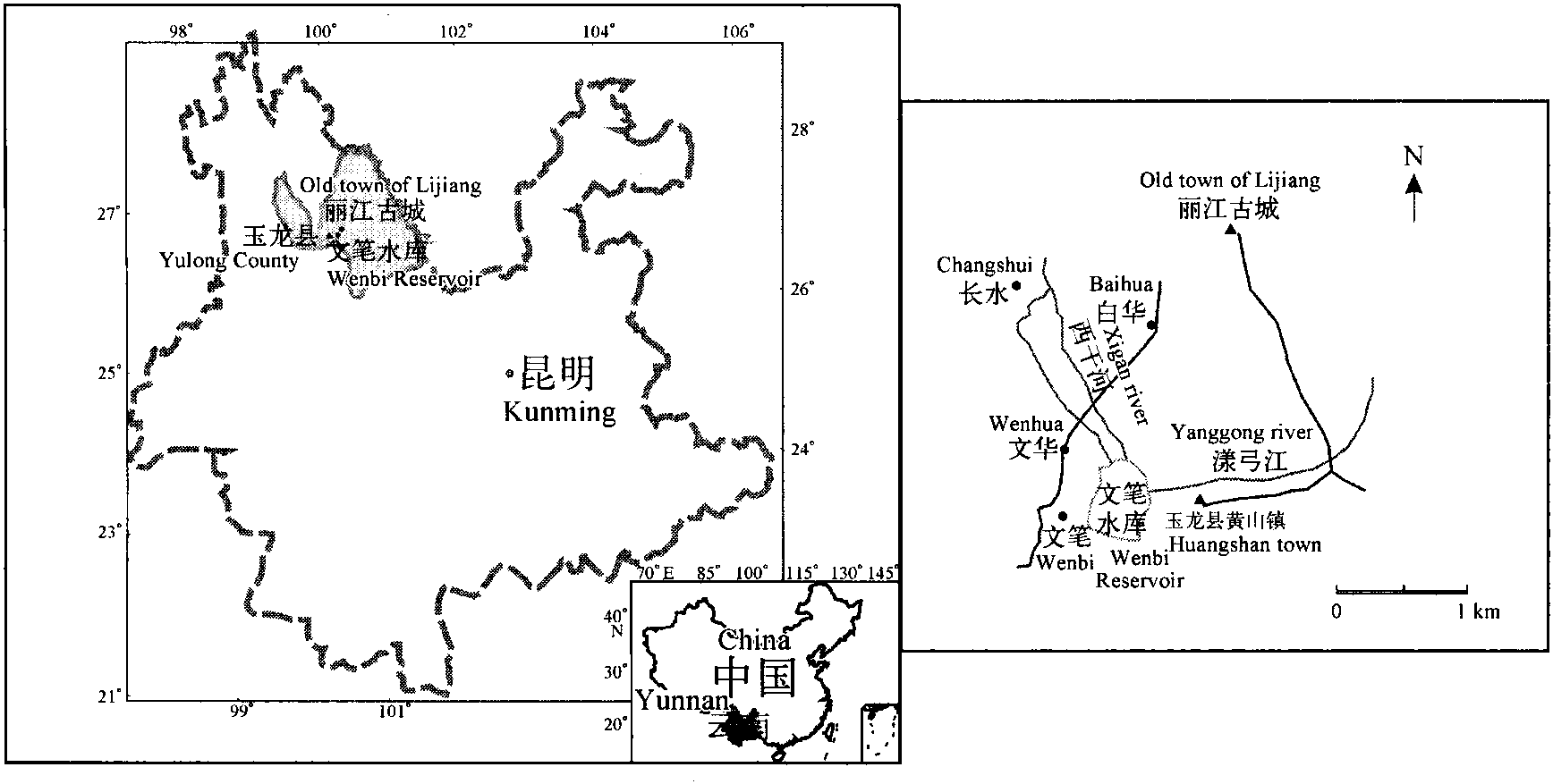 5.1.2 文笔水库地理位置与当地植被